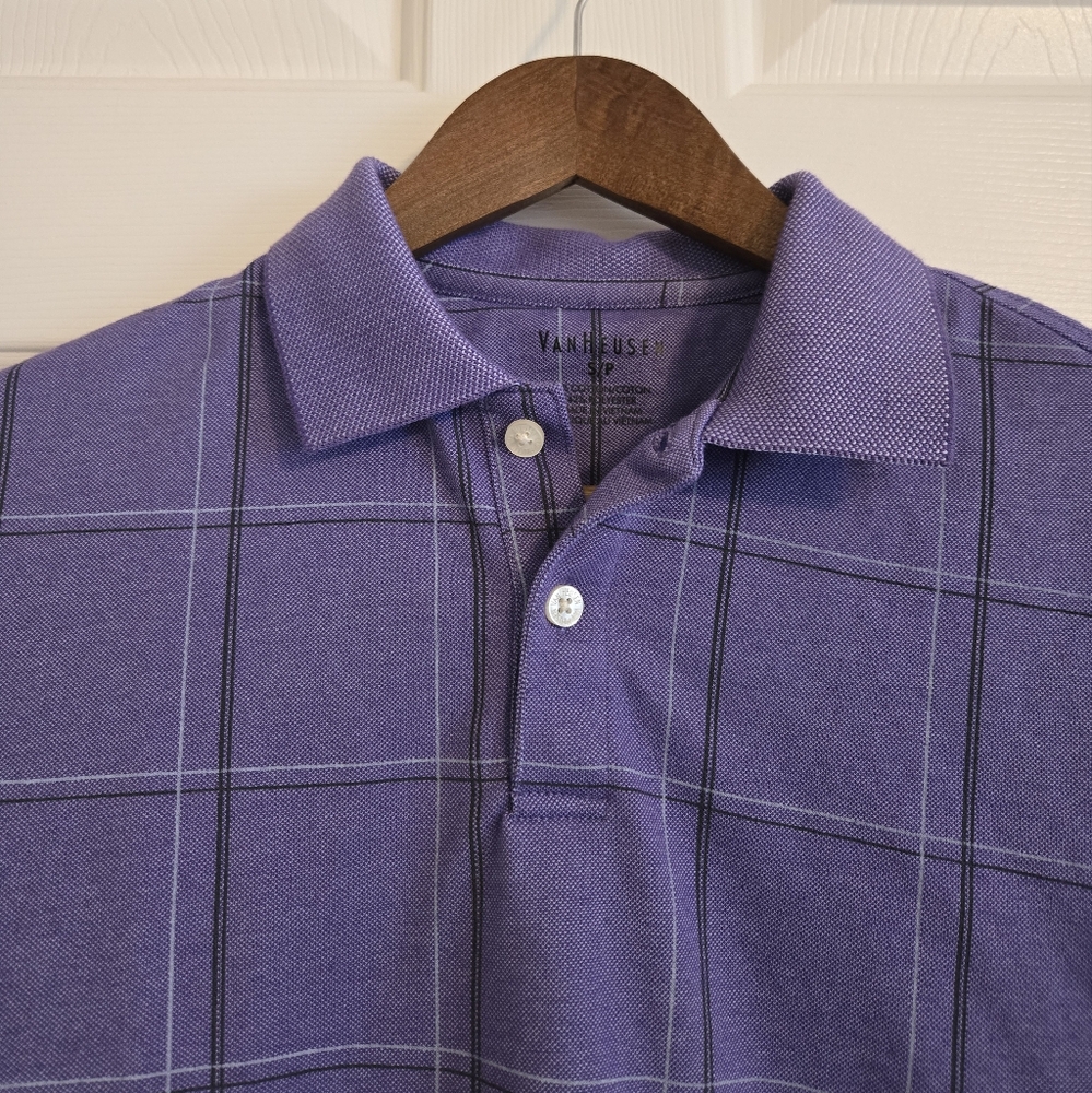 Men's Van Heusen Purple and Maroon Polo Shirts Set - Picture 6 of 9